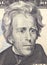 Andrew Jackson face on US twenty or 20 dollars bill macro, united states money closeup.