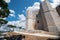 Andria, Puglia, Italy. August 2021. The amazing landscape from Castel del Monte: the Murgia countryside surrounds this octagonal