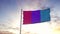 Androgyne Gender Pride Flag waving in the wind. 3d illustration