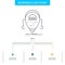 Android, beta, droid, robot, Technology Business Flow Chart Design with 3 Steps. Line Icon For Presentation Background Template