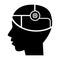 Android, cybernetics, head icon