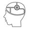 Android, cybernetics, head icon