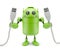 Android holding USB cables