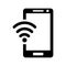 Android, hotspot, wireless icon. Black vector graphics