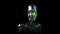 Android Human Cyborg with Green Eyes