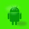 Android illustration green background cute android