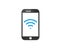 Android Mobile Phone And WiFi symbol. Android Mobile Phone with WiFi . Wireless and Android Mobile Phone