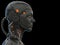 Android robot cyborg woman humanoid  side view - 3d rendering
