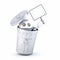 Android robot inside recycle bin