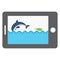 Android wallpaper, aquarium wallpaper Color Vector Icon which can be easily modified or edited