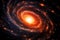 andromeda galaxy spiral arms and star clusters, ai generated