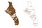 Andros Island archipelago Commonwealth of The Bahamas, Cenrtal America map vector illustration, scribble sketch North, Mangrove