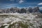 Andscape forest in trentino with dolomiti