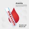 Anemia amount of red blood Iron deficiency anemia difference of Anemia amount of red blood cell and normal symptoms vector illustr