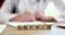 Anemia inscription on cubes on the table, close-up