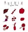 Anemia vector icons