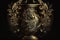 Anemoi Greek Mythology God Black Gold Vase by Generative AI