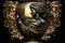 Anemoi Greek Mythology God Black Gold Vase by Generative AI