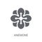 Anemone icon. Trendy Anemone logo concept on white background fr