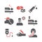 Anesthesia Flat icons. Anaesthetic Department. Health center. Vector sign for web graphics.