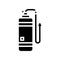 anesthesia gas cylinder glyph icon vector illustration