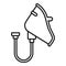 Anesthesia mask icon, outline style