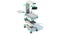 Anesthesia Respiratory Workstation Trolley medical equipment 3D rendering on white background