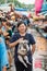 Ang Sila seafood market with woman and the dog