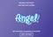 Angel 3D editable text effect template. Style premium free font license vector