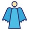 Angel, being Isolated Vector icon which can easily modify or edit