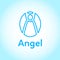 Angel blue vector logo