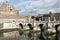 Angel bridge and castle in Rome, Italy