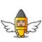 Angel bullet gun mascot costume