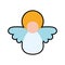 Angel cartoon fairy wing heaven icon. Vector graphic