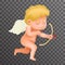 Angel Cherub Baby Boy Child Cartoon Character Realistic 3d Icon Valentine Day Design Vector Illustrator