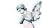 Angel cherub stone statue memorial grave headstone isolated on a white background.