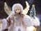 angel Christmas ornament doll figure cute holiday wings