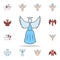 angel color field outline icon. Detailed set of angel and demon icons. Premium graphic design. One of the collection icons for
