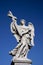 Angel with crucifix near Castel Sant Angelo bridge in Rome, It
