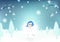 Angel, cute character, Merry Christmas, greeting card, snow fall