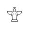 angel, death outline icon. detailed set of death illustrations icons. can be used for web, logo, mobile app, UI, UX