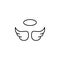 angel, death outline icon. detailed set of death illustrations icons. can be used for web, logo, mobile app, UI, UX
