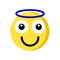 Angel emoji icon isolated on white background