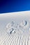 An angel figure in the white sand dune. white sands national monument, new mexico, United states, USA