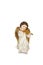 Angel figurine isolated on white background with clipping path clipping path included