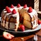 Angel Food Cake , traditional popular sweet dessert cake