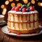 Angel Food Cake , traditional popular sweet dessert cake