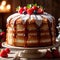 Angel Food Cake , traditional popular sweet dessert cake