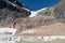 Angel Glacier hangs over a cliff below Mount Edith Cavell