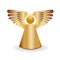 Angel gold icon symbol logo
